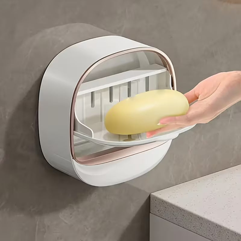 AquaDry Covered Soap Holder with Drain Tray